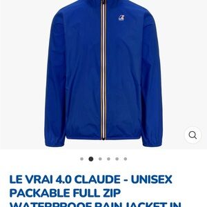 K-Way Le Vrai 4.0 Claude Unisex Blue Raincoat